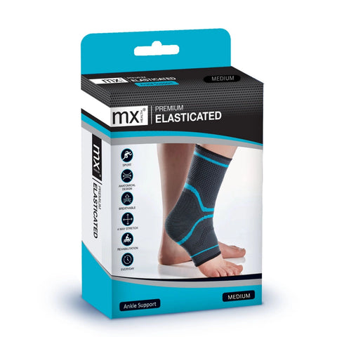 MX Health Premium Elasticated Ankle Support - Medium