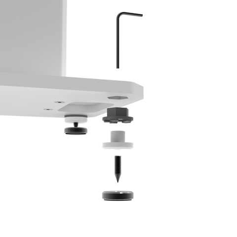 Kanto SX22W 22" Tall Fillable Speaker Stands with Isolation Feet - Pair, White