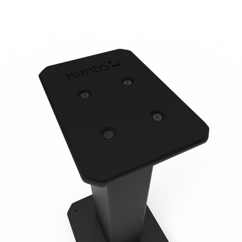 Kanto YU6 200W Powered Bookshelf Speakers with Bluetooth and Phono Preamp - Pair, Matte Black with SX22 Black Stand Bundle