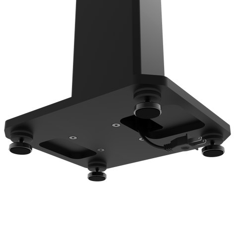 Kanto YU6 200W Powered Bookshelf Speakers with Bluetooth and Phono Preamp - Pair, Matte Black with SX26 Black Stand Bundle