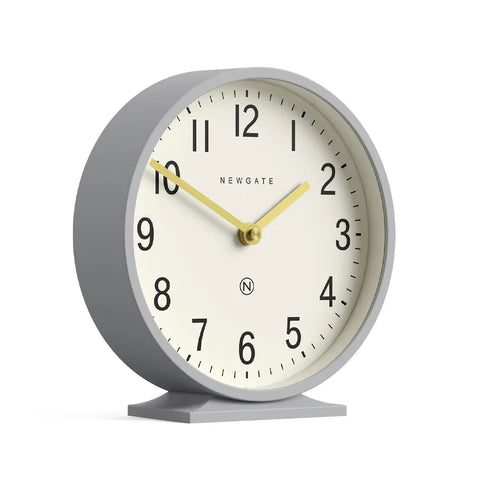 Newgate Q Mantel Clock-Clock Grey