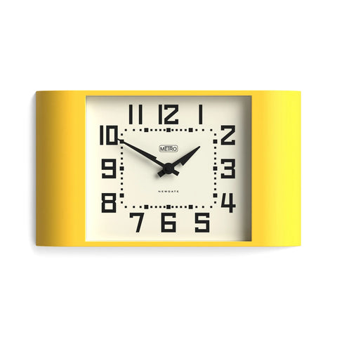 Newgate Metro Wall Clock-Yellow