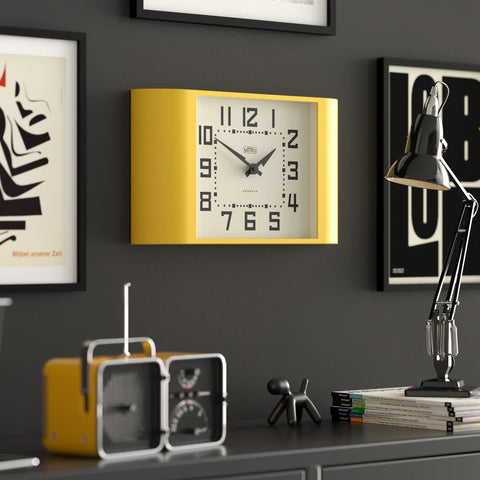 Newgate Metro Wall Clock-Yellow