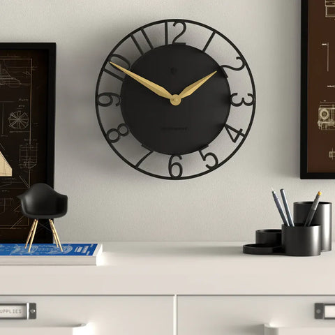 Newgate Time Traveller Wall Clock-Black