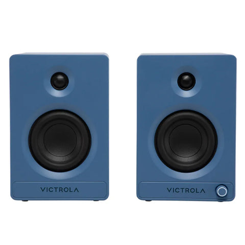 Victrola Tempo Bookshelf Speakers - Blue