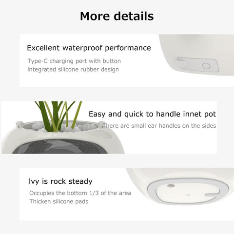Intelligent Flower Pot, Electronic Bud, Maintenance Plant Assistant, Fun Interactive Flower Pot, Indoor Green Planting Monitoring, LCD Screen Display, Cell Phone APP Connection (Pink)