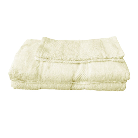 Pack of 4 - Egyptian Cotton Extra Large Bath Sheets and Face Washers set Rich Cream