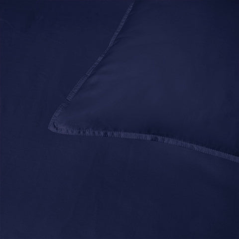 Accessorize 400TC Navy Bamboo Cotton Double Stitch Quilt Cover Set King