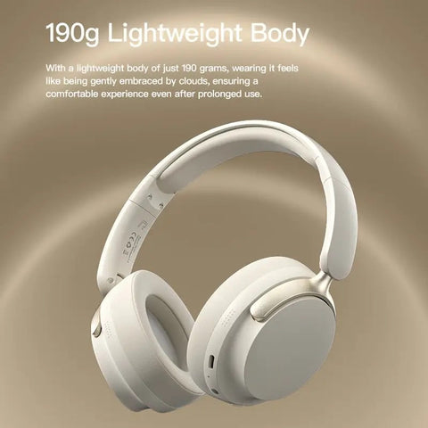 JR SY-T7 Bluetooth 5.4 Over-Ear Headset Wireless Headphones with Noise Cancelling Mic (Light Blue)