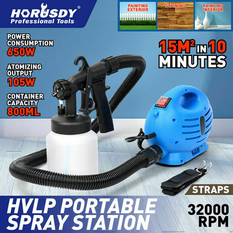 Electric Paint Sprayer Gun 650W DIY Spray Staion HVLP Portable Machine