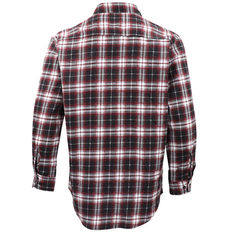 Men's 100% Cotton Flannelette Shirt Long Sleeve Plaid Check Flannel w Pockets, Vintage Ash Plaid, 2XL