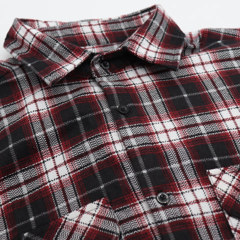 Men's 100% Cotton Flannelette Shirt Long Sleeve Plaid Check Flannel w Pockets, Vintage Ash Plaid, 3XL