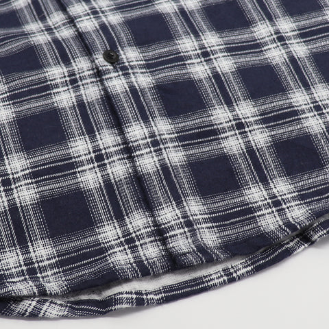Men's 100% Cotton Flannelette Shirt Long Sleeve Plaid Check Flannel w Pockets, Midnight Navy Plaid, 2XL