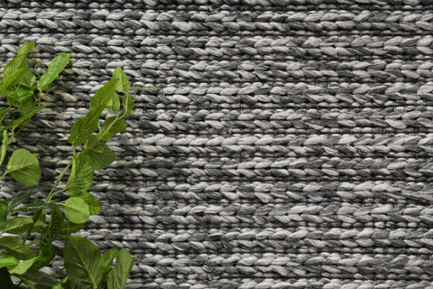 Harlow Cue Charcoal Wool Blend Rug 200x290