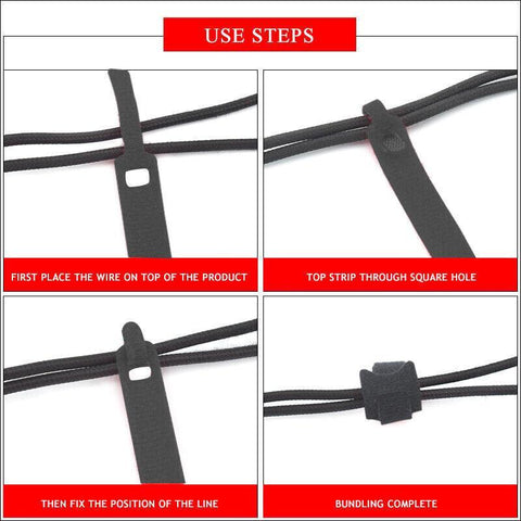 10/20/50PCS Reusable Hook and Loop Cable Ties Nylon Wire Cord Strap Organizer - 150 mm* 10 PCS