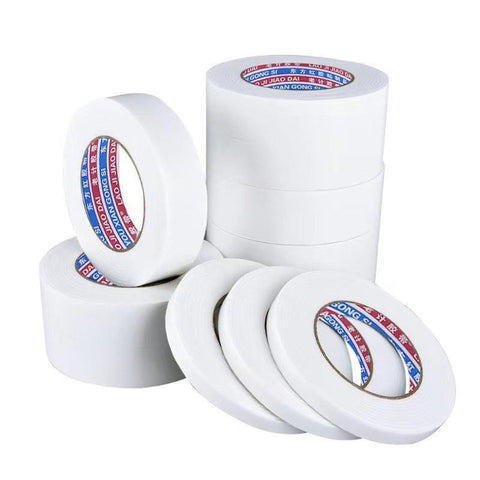 Double Sided White Pe Foam Sticky Tape Mounting Diy Craft Strong Adhesive 2.5M