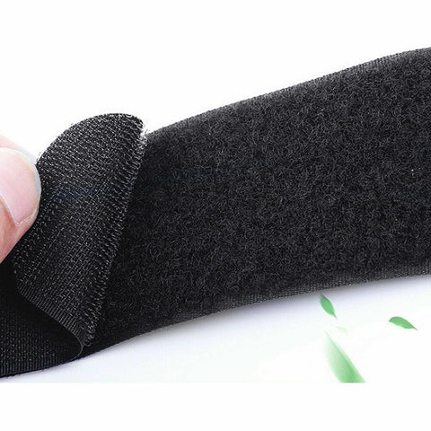 Magic Cable Ties Reusable Winder Coded Organiser Cords Hook Loop Black - 20*300mm  10PCS