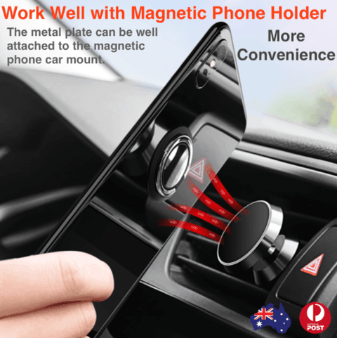 Iring Phone Ring Finger Holder Stand Car Mount Hook For Iphone Ipad Mobile Grip - A4- Rose Gold