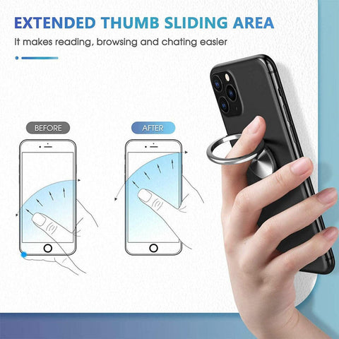 Iring Phone Ring Finger Holder Stand Car Mount Hook For Iphone Ipad Mobile Grip - B4- Pink
