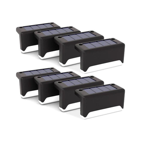 Solar Led Deck Lights Path Garden Patio Pathway Stairs Step Fence Lamp Outdoor - 4PCS