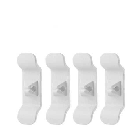 Cord Organizer Wrap Holder 4pcs Kitchen Appliance Cable Winder Adhesive Clip - 2PCS White+2PCS Black