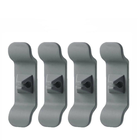 Cord Organizer Wrap Holder 4pcs Kitchen Appliance Cable Winder Adhesive Clip - 2PCS White+2PCS Black