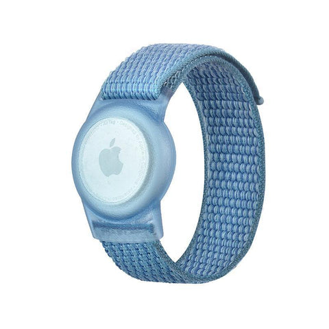 For Apple Airtag Case Protective Cover Wristband Nylon Air Tag Band Anti-Lost S Size - Rainbow