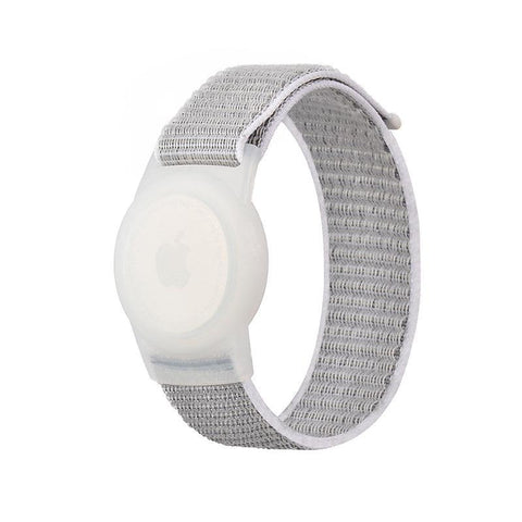For Apple Airtag Case Protective Cover Wristband Nylon Air Tag Band Anti-Lost S Size - Rainbow