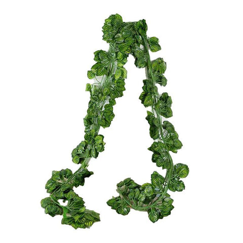 12 X 2M Artificial Ivy Vine Fake Foliage Flower Hanging Leaf Garland Plant Party - Scindapsus Leaves
