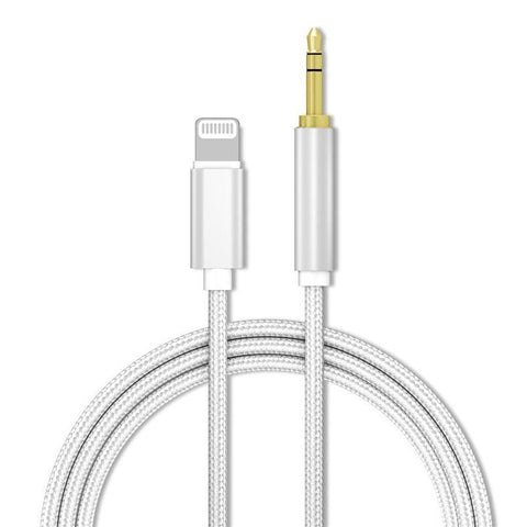 Lightning to 3.5mm Aux Audio Cable Adapter for Car Speaker Headphone Sound System - Pink