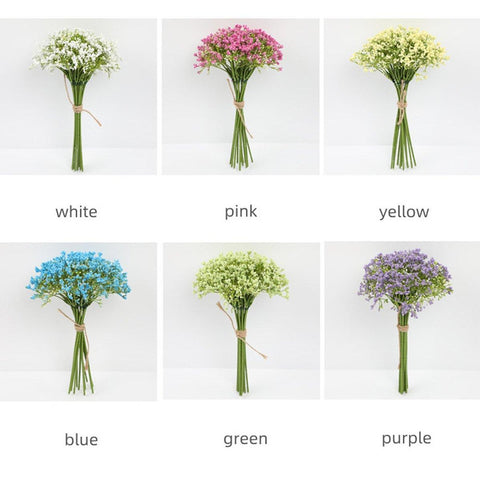 16pcs Artificial Foam Full Star Flowers Wedding Bouquet Home Decor Simulation - Green