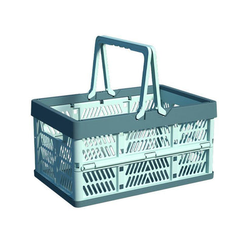 Foldable Portable Picnic Basket Lightweight Storage Basket for Outdoor Use - Pink