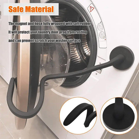 Magnetic Washer Door Holder Front Load Washing Machine Magnetic Door Prop - Black