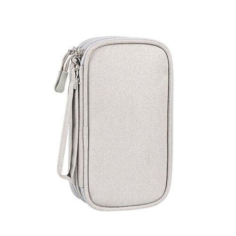 Electronic Accessories Cable Bag Organizer Travel Pouch Storage Cases Charger - Grey