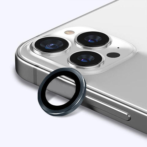 For iPhone 14/14 Plus Metal Camera Lens Glass Screen Protector - Grey