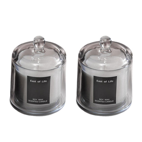 2Pcs Smokeless Glass Aromatherapy Candles Scented Gift Set for Relaxation - Freesia