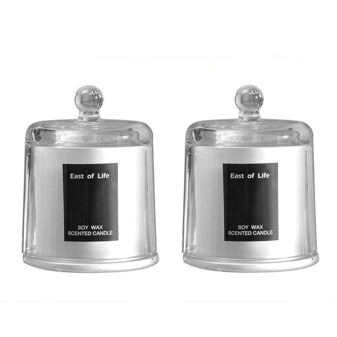 2Pcs Smokeless Glass Aromatherapy Candles Scented Gift Set for Relaxation - Velvet Rose