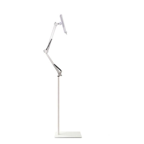 Hands Free Floor Stand Adjustable Bed Clip Holder For Tablet iPad iPhone Switch - 175cm White(Floor Cantilever Stand