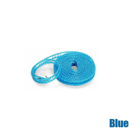 Portable 5M Travel Clothes Line Washing Rope Non Slip Airer Laundry Clothesline - Pink