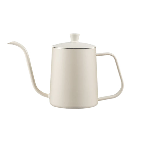 Hand Drip Coffee Pot Stainless Steel Fine Spout Hanging Ear Filter Cup Kettle - Silver
