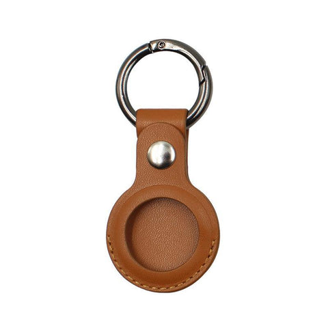For Apple Airtag Leather Case Cover Air Tag Keychain Holder Sleeve Shell Tracker - Red
