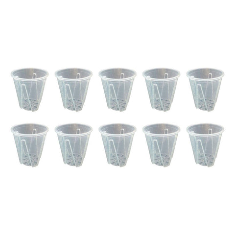 10xClear Plastic Orchid Pots with Holes for Phalaenopsis Root Aeration