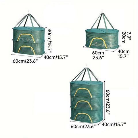 Anti Mosquito Fully Enclosed Drying Net Basket for Fish Vegetables Fruit Herbs - Single layer
