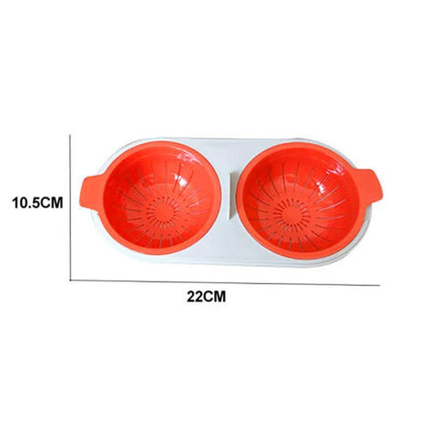 Microwave Egg Cooker for Breakfast Sandwich Poacher Kitchen Gadget - Blue