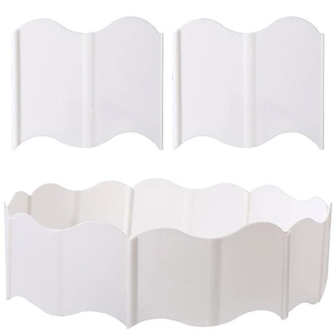 20PCS Garden Edging Fence Decorative Plastic Lawn Border Panels Landscaping - Black