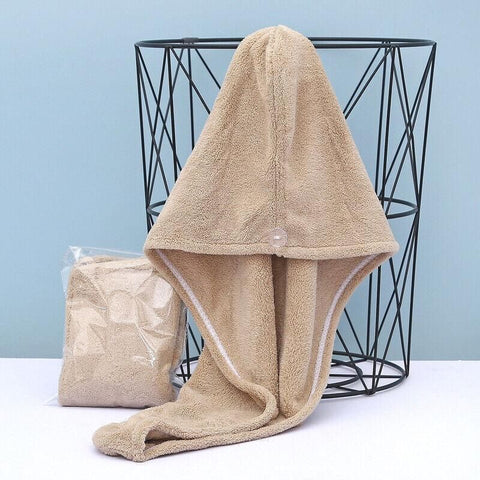 Fast Dry Hair Cap Wrap Towel Quick Drying Turban Bath Head Magic Wrap Hat Spa Au - Pink