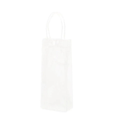 100x PVC Transparent Gift Tote Bag with Snap Button for Packaging - 20*16*8cm