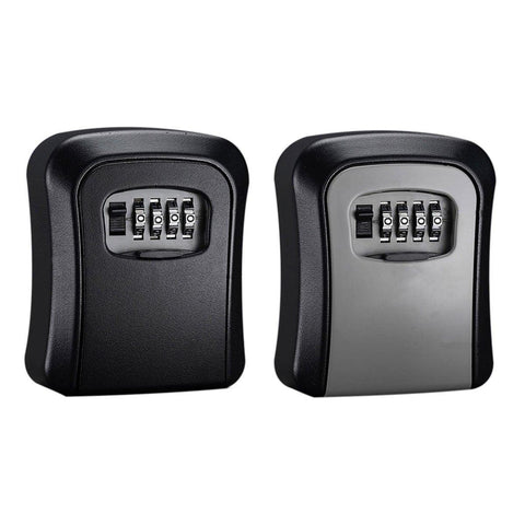 Combination Key Box with Combination Lock for Home Office Security Storage - Black