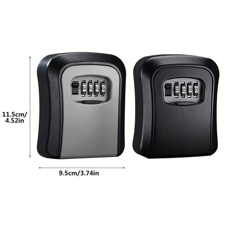 Combination Key Box with Combination Lock for Home Office Security Storage - Black