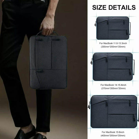 Laptop Sleeve Travel Bag Carry Case For Macbook Air Pro 15.6inch - Navy